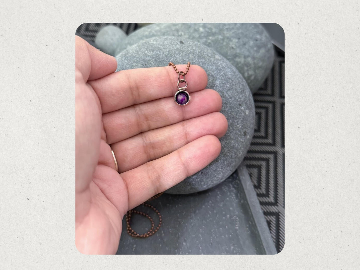 February Birthstone Pendant