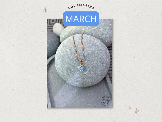 March Birthstone Pendant